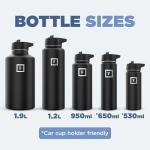 Stainless Steel 650ml Insulated Water Bottle with 3 Lids