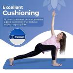 Non-Slip 15MM Yoga Mat with Carry Strap