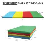 4'x8' Folding Gym Workout Mat with Handles