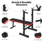 Chiidou Adjustable Weight Bench with Dip Station