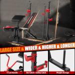 Adjustable Weight Bench Set with Barbell and Rack