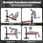 Chiidou Adjustable Weight Bench with Dip Station