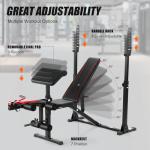Aceshin Adjustable Weight Bench with Barbell Rack