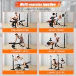 Aceshin Adjustable Weight Bench with Barbell Rack