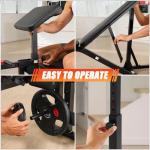 Aceshin Adjustable Weight Bench with Barbell Rack