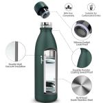 HoneyHolly 1L Stainless Steel Sports Water Bottle