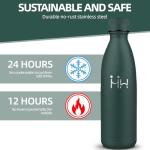 HoneyHolly 1L Stainless Steel Sports Water Bottle