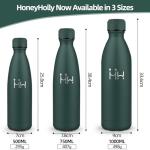 HoneyHolly 1L Stainless Steel Sports Water Bottle