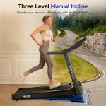 Compact Folding Treadmill with Incline and Bluetooth
