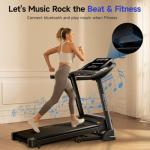 Compact Folding Treadmill with Incline and Bluetooth