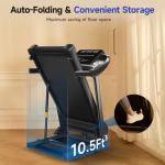 Compact Folding Treadmill with Incline and Bluetooth