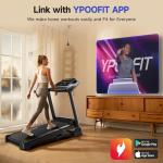 Compact Folding Treadmill with Incline and Bluetooth