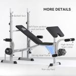 Adjustable Weight Bench with Squat Rack & Accessories