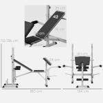 Adjustable Weight Bench with Squat Rack & Accessories