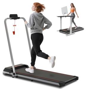 Folding Treadmill Walking Pad with Handle and Remote