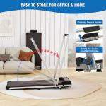 Folding Treadmill Walking Pad with Handle and Remote