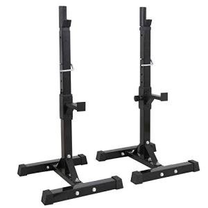 Adjustable 550Lbs Squat Rack - Sturdy Steel Pair