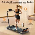 Foldable Walking Pad Treadmill with Auto Incline