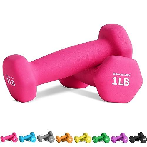 Balelinko 1LB Pink Free Weights Set for All