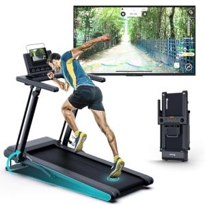 Foldable Treadmill with Bluetooth and Shock Absorption