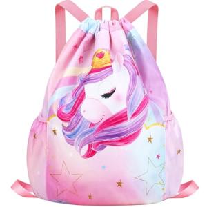 Luchike Kids Drawstring Backpack for Sports and Travel