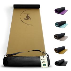 Zeesa Premium Natural Rubber Yoga Mat with Bag