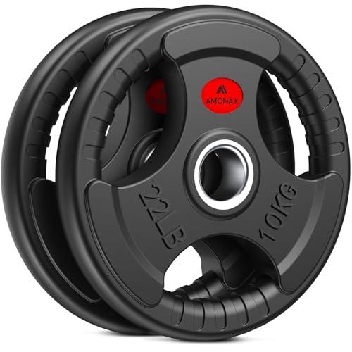 Amonax Rubber-Coated Olympic Weight Plates Set