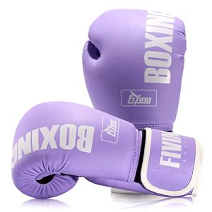 FIVING Pro Boxing Gloves for Women - Purple