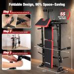 6-in-1 Foldable Weight Bench and Barbell Rack