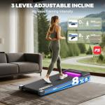 4 in 1 RGB Walking Pad Treadmill for Home