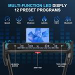 Foldable Treadmill with Incline and Bluetooth