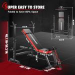 Adjustable Weight Bench Set with Squat Rack