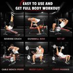 Adjustable Weight Bench Set with Squat Rack