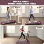 Foldable Walking Pad Treadmill with Handle