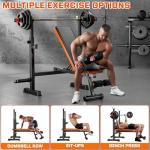 Fostoy 770lbs Adjustable Weight Bench and Squat Rack