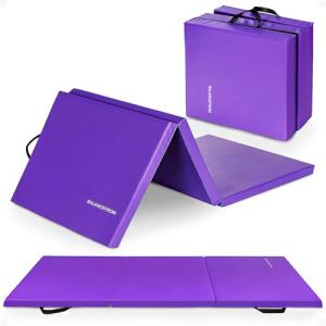BalanceFrom 2" Thick Tri-Fold Exercise Mat - Purple