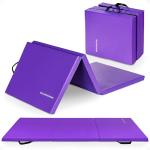 BalanceFrom 2" Thick Tri-Fold Exercise Mat - Purple