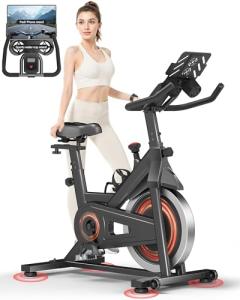 Cursor Fitness Stationary Spin Bike with Tablet Holder
