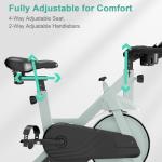 Superun Indoor Spin Bike with Adjustable Resistance