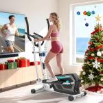 16-Level Magnetic Elliptical Trainer for Home Gym