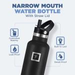 Insulated 710ml Water Bottle with Straw Lid