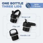 Insulated 710ml Water Bottle with Straw Lid