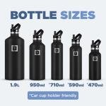 Insulated 710ml Water Bottle with Straw Lid