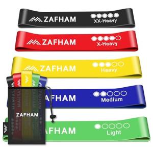 ZAFHAM 5-Piece Latex Resistance Bands Set