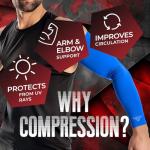 Pink Sports Compression Arm Sleeves for Youth & Adults