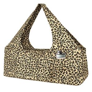 Stylish Leopard Print Yoga Mat Bag with Pockets