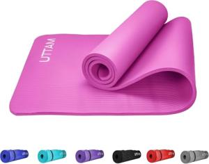 UTTAM Extra Thick Yoga Mat with Carry Strap