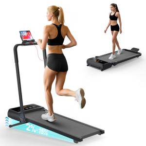 Foldable Walking Pad Treadmill with Auto Incline