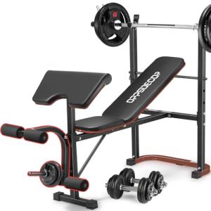 Adjustable 6-in-1 Weight Bench Set for Home Gym