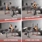 Adjustable 6-in-1 Weight Bench Set for Home Gym